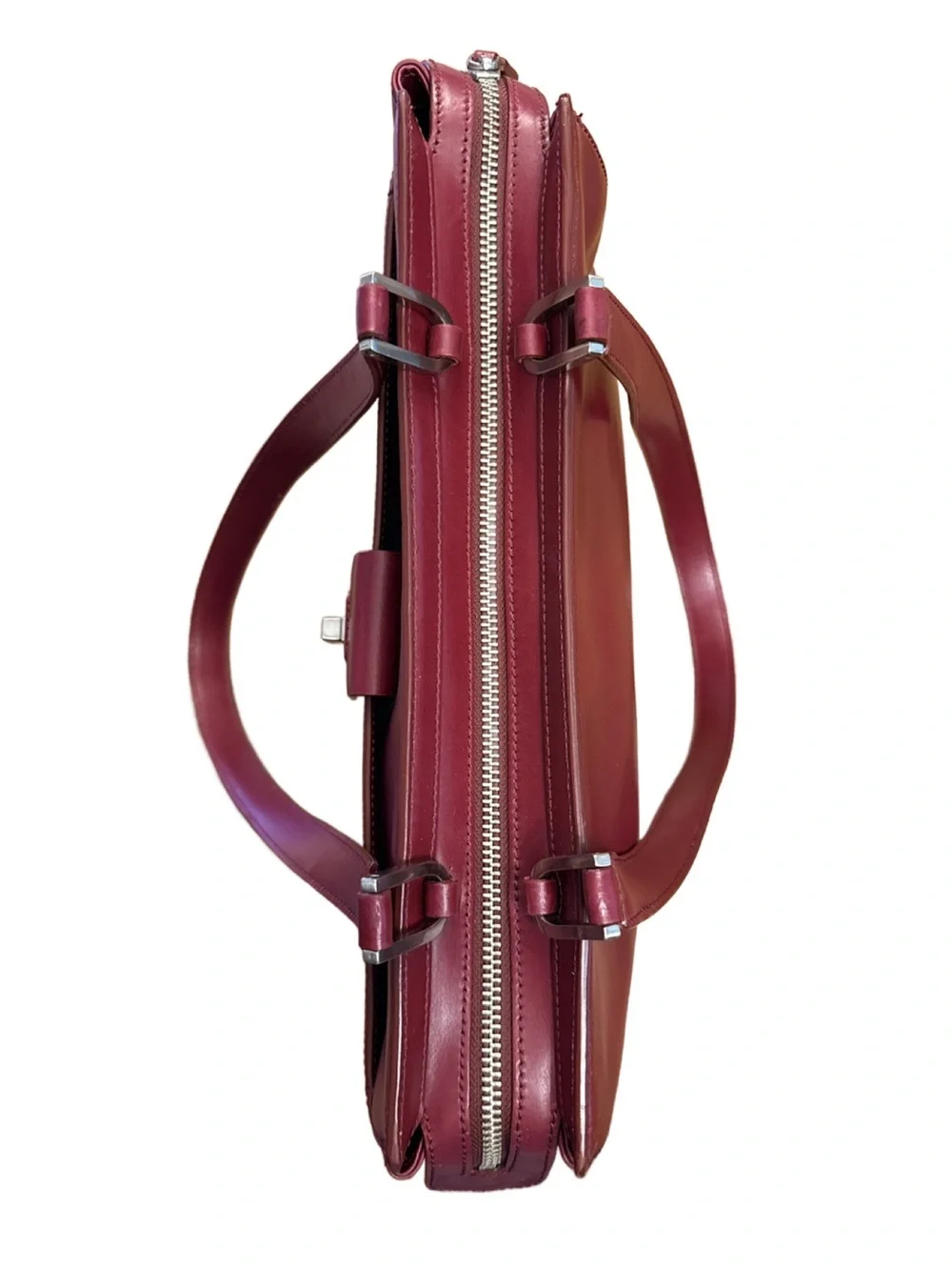 TUMI Vintage Napa Leather Executive Laptop Tote Burgandy Bordeaux Business Bag